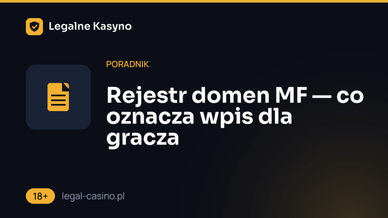 Rejestr domen MF — co oznacza wpis dla gracza
